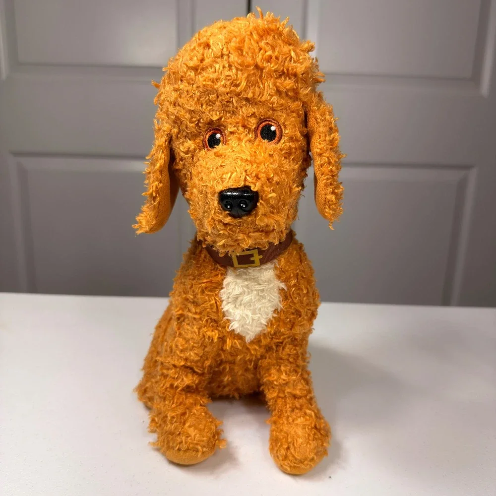 Disney Fancy Nancy Frenchy Dog Plush Interactive Stuffed Animal Orange 10in